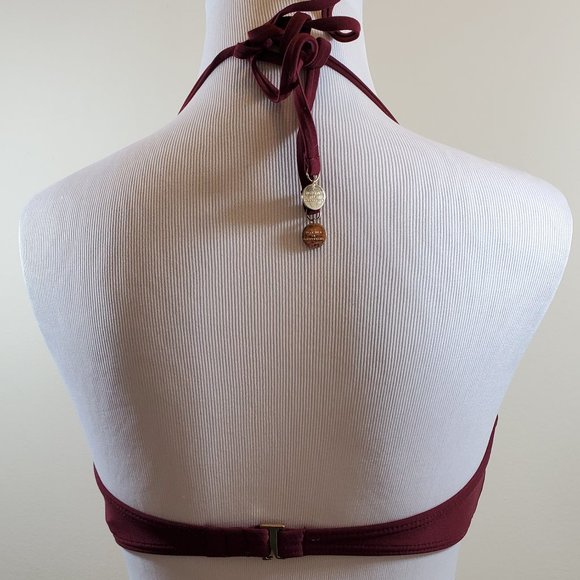 Kate Spade Sumac Red Floral Accent Bikini Top - Picture 3 of 7